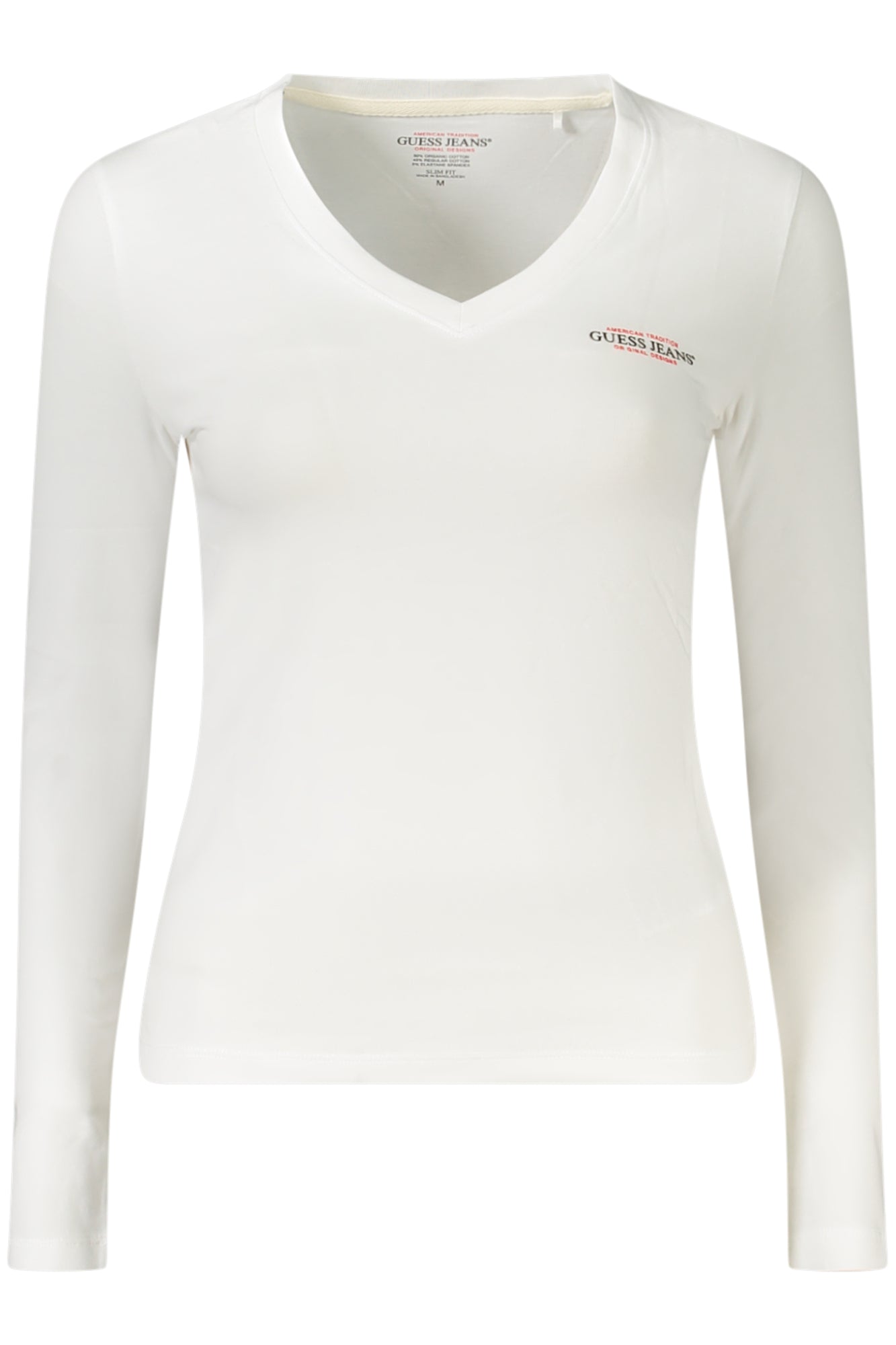T-SHIRT À MANCHES LONGUES FEMME GUESS JEANS BLANC - GUESS JEANS