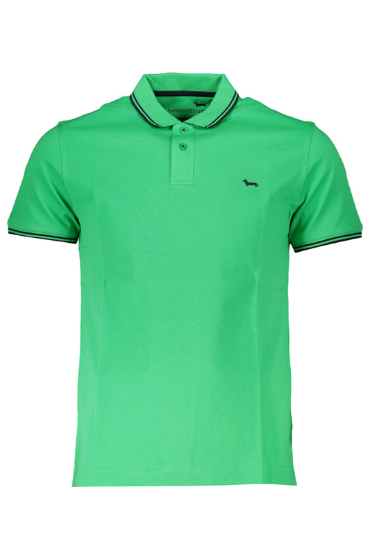 POLO HARMONT &amp; BLAINE MANCHES COURTES HOMME VERT - HARMONT &amp; BLAINE