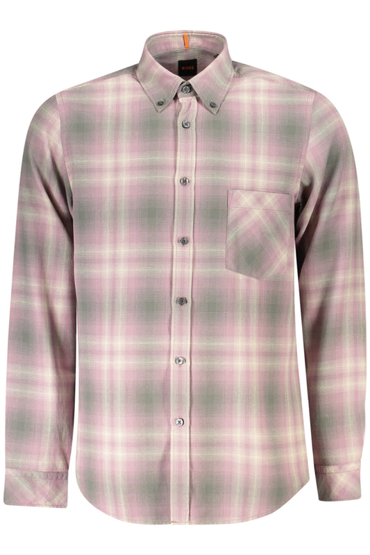 CHEMISE À MANCHES LONGUES HUGO BOSS HOMME ROSE - BOSS