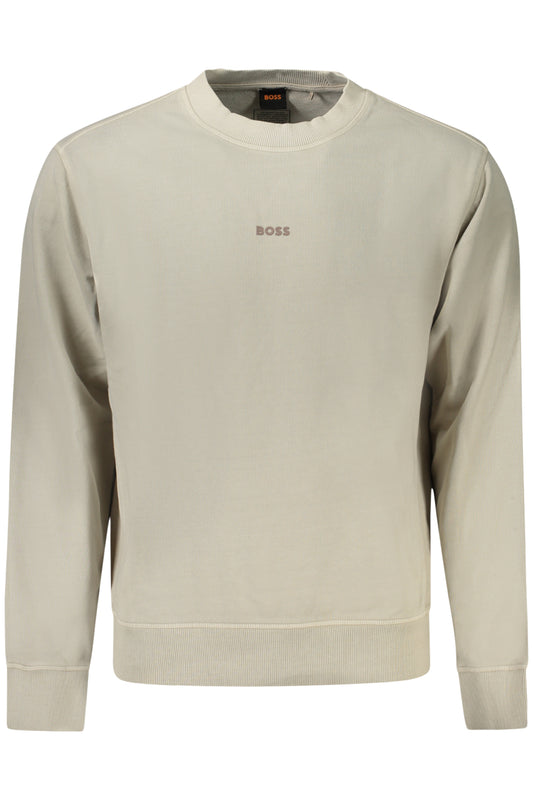 SWEAT-SHIRT HUGO BOSS SANS ZIP HOMME BEIGE - BOSS