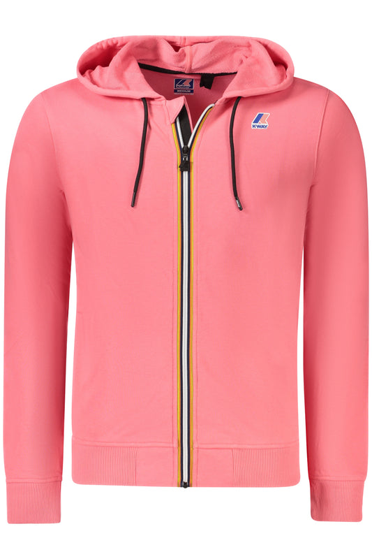 SWEAT-SHIRT ZIPPÉ POUR HOMMES K-WAY ROSE - K-WAY