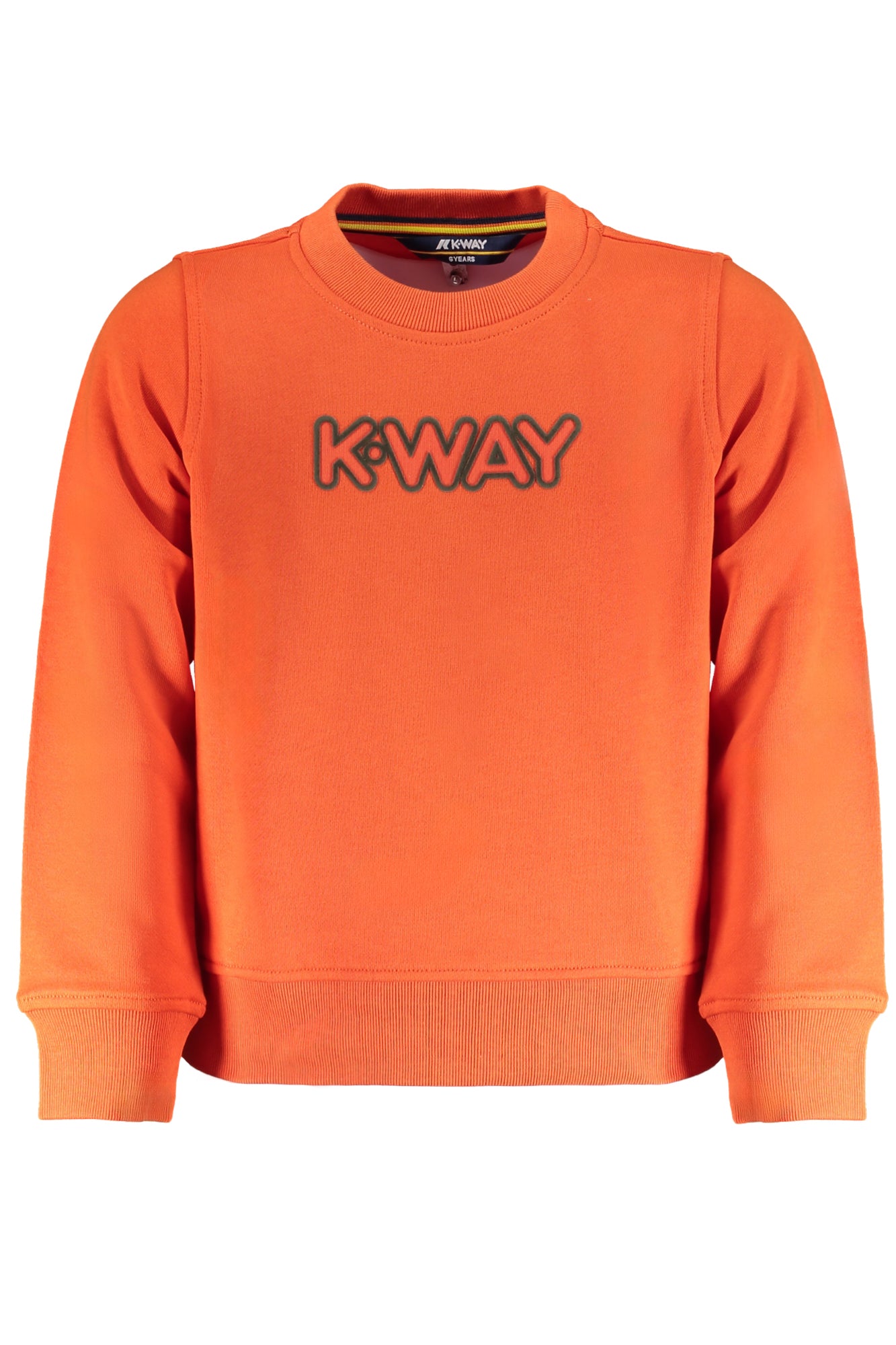 SWEAT-SHIRT SANS FERMETURE ÉCLAIR K-WAY ORANGE POUR ENFANT - K-WAY