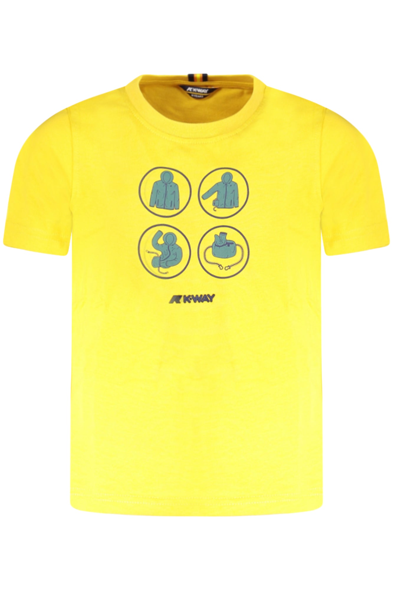 T-SHIRT MANCHES COURTES K-WAY ENFANT JAUNE - K-WAY