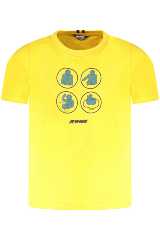 T-SHIRT MANCHES COURTES K-WAY ENFANT JAUNE - K-WAY