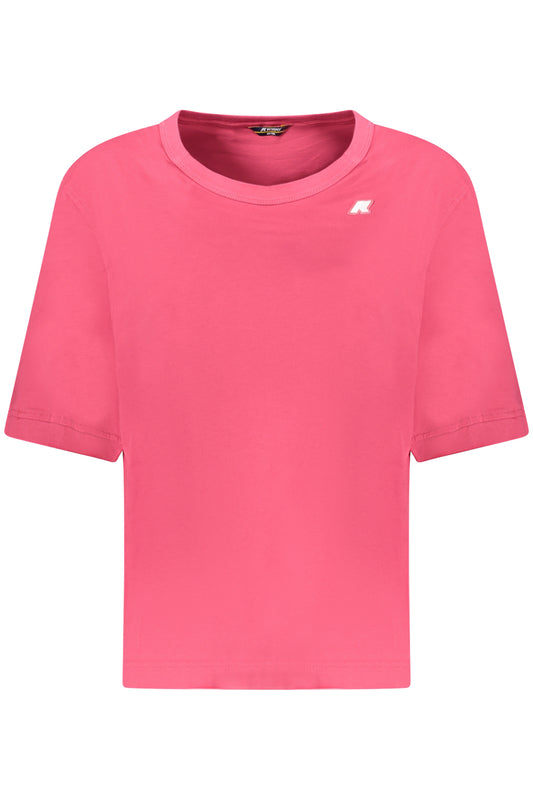 T-SHIRT MANCHES COURTES K-WAY FEMME ROSE - K-WAY