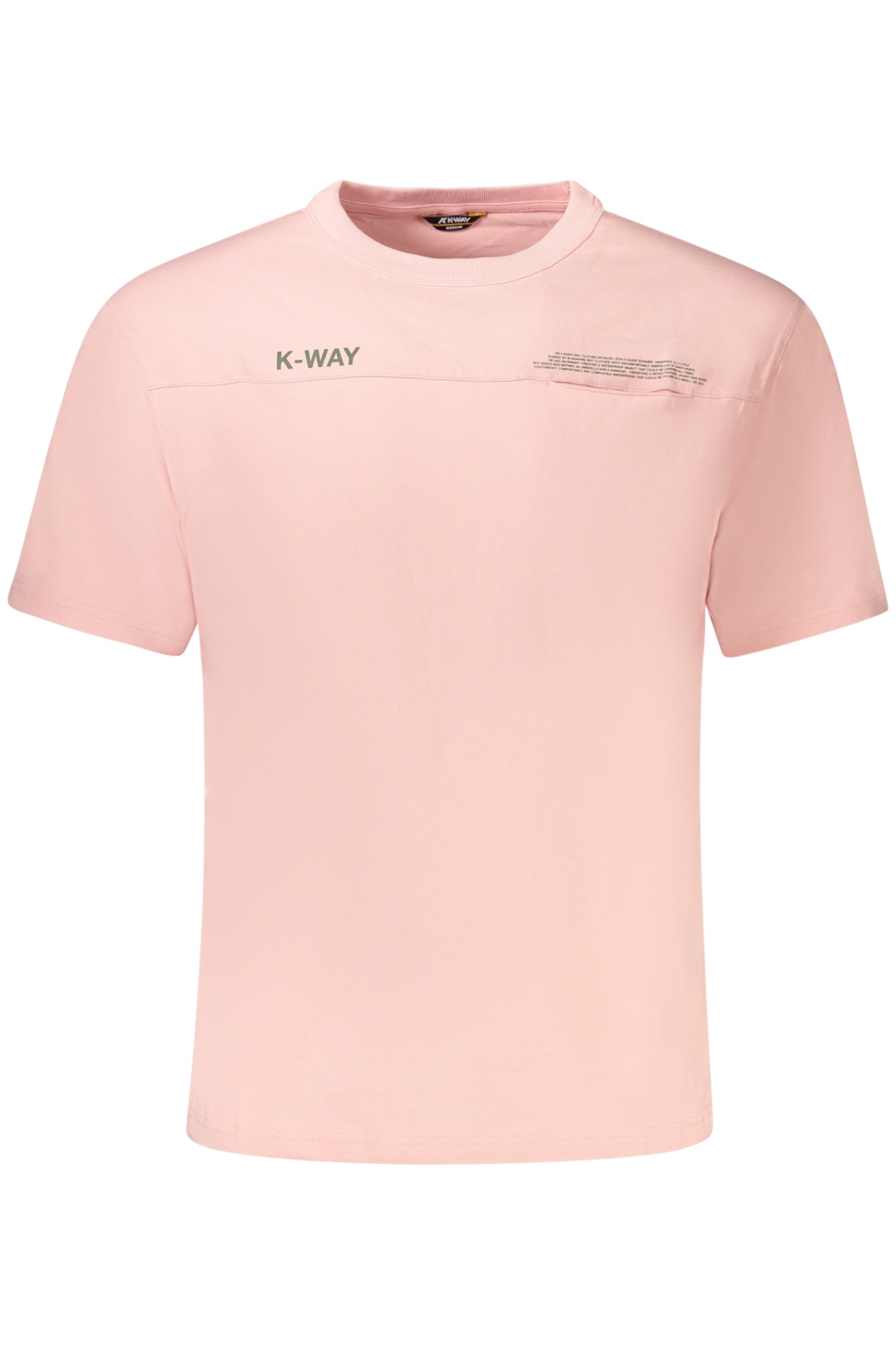 T-SHIRT MANCHES COURTES K-WAY HOMME ROSE - K-WAY