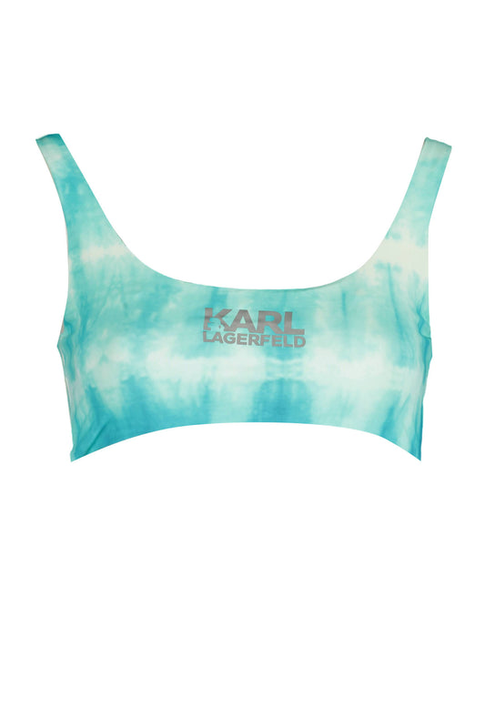 KARL LAGERFELD BEACHWEAR TOP MAILLOT DE BAIN FEMME BLEU - KARL LAGERFELD BEACHWEAR