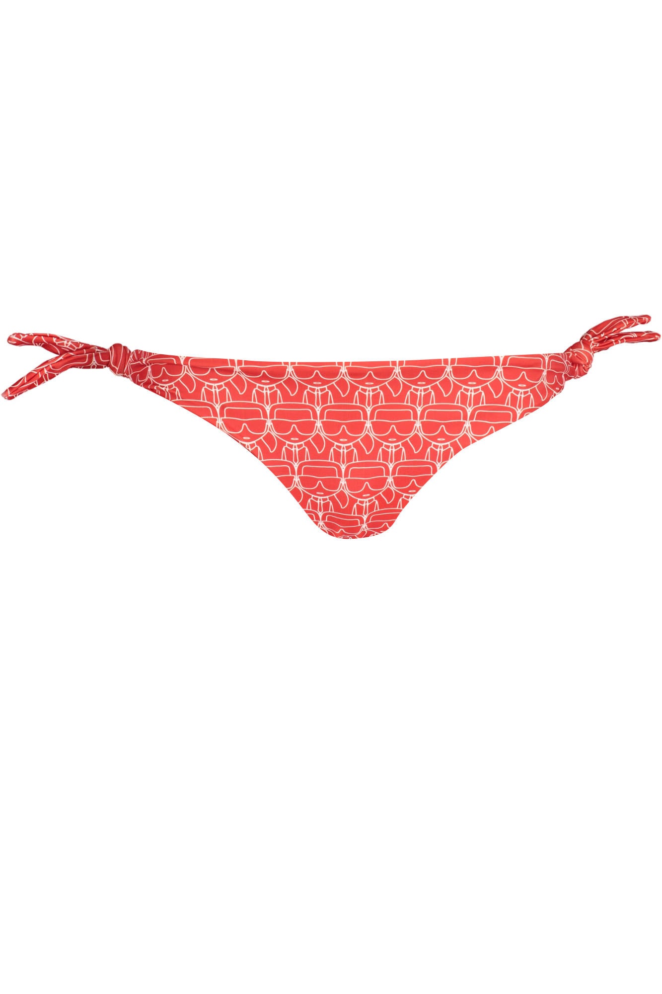 KARL LAGERFELD BEACHWEAR MAILLOT DE BAIN SIDE BOTTOM FEMME ROUGE - KARL LAGERFELD BEACHWEAR