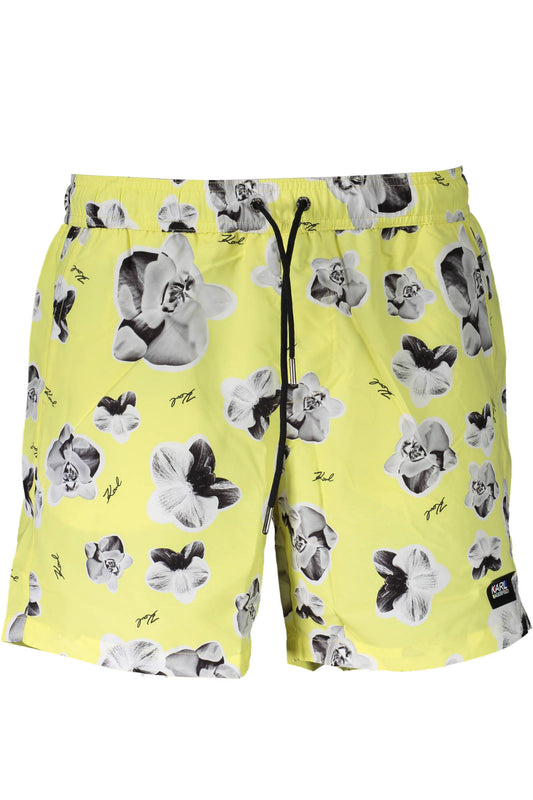 KARL LAGERFELD BEACHWEAR BAS DE MAILLOT DE BAIN HOMME JAUNE - KARL LAGERFELD BEACHWEAR