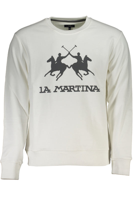 SWEAT-SHIRT SANS FERMETURE ÉCLAIR BLANC LA MARTINA POUR HOMMES - LA MARTINA