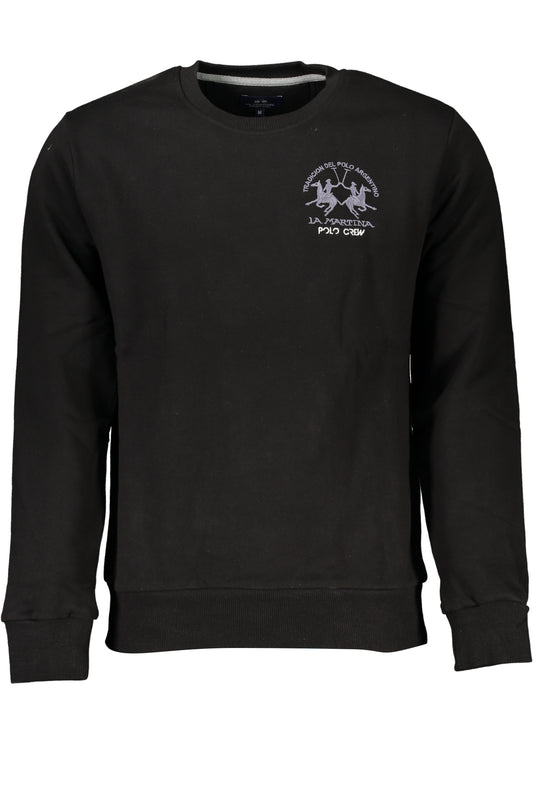 SWEAT-SHIRT SANS FERMETURE ÉCLAIR POUR HOMME LA MARTINA NOIR - LA MARTINA