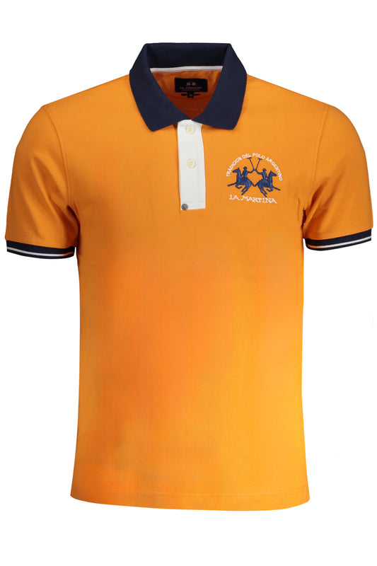 POLO MANCHES COURTES ORANGE HOMME LA MARTINA - LA MARTINA