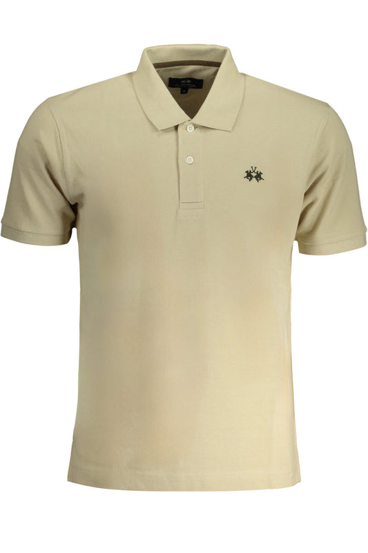 POLO HOMME LA MARTINA MANCHES COURTES BEIGE - LA MARTINA