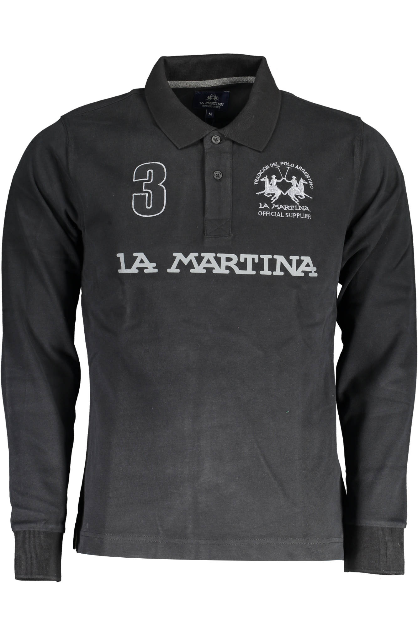 LA MARTINA POLO MANCHES LONGUES HOMME NOIR - LA MARTINA