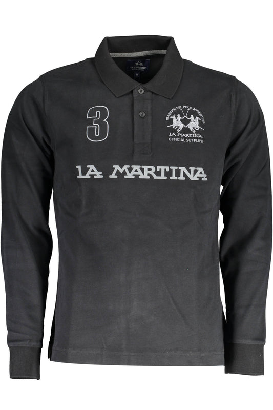 LA MARTINA POLO MANCHES LONGUES HOMME NOIR - LA MARTINA