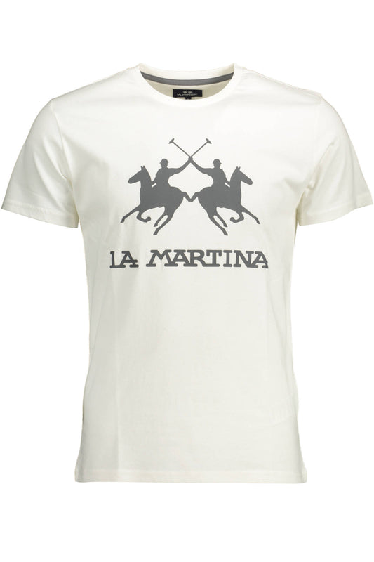 T-SHIRT BLANC À MANCHES COURTES POUR HOMME LA MARTINA - LA MARTINA