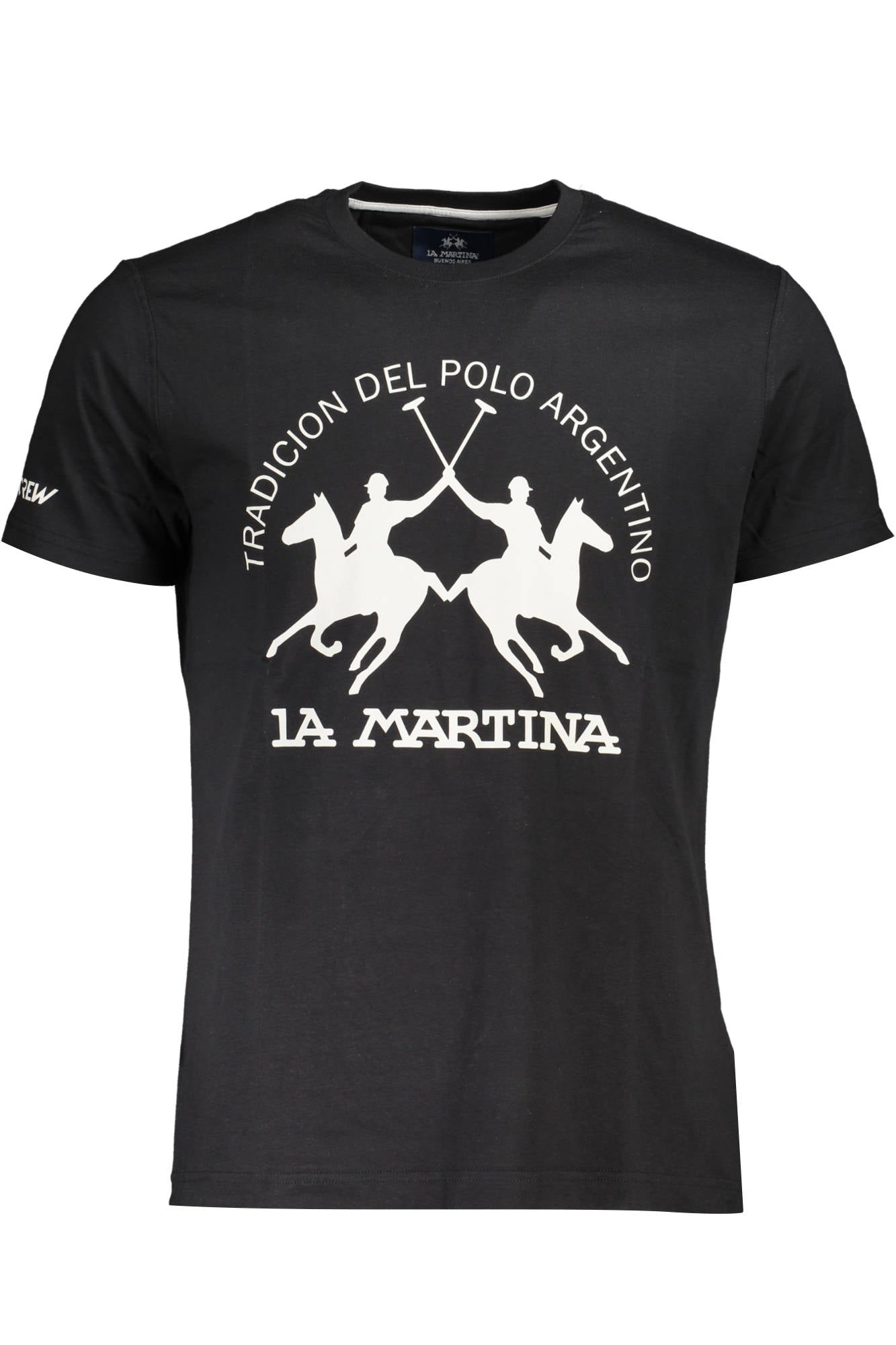 T-SHIRT À MANCHES COURTES POUR HOMMES LA MARTINA NOIR - LA MARTINA