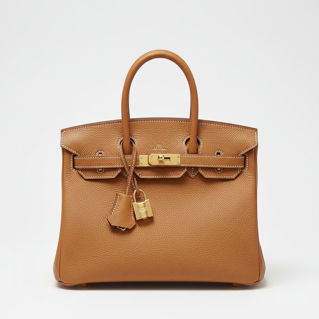 Sac Hermès Birkin en cuir togo gold, exemple de sourcing de sac de luxe sur demande par Label Privé