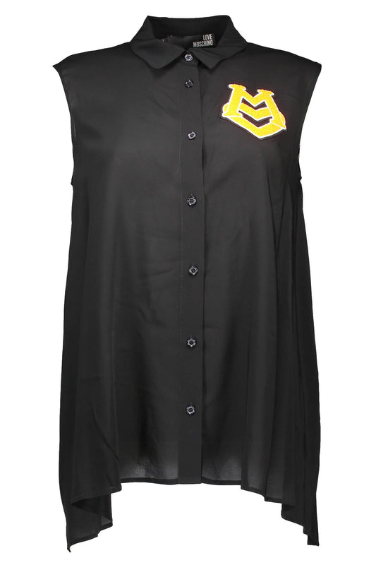 LOVE MOSCHINO CHEMISE SANS MANCHES FEMME NOIR - LOVE MOSCHINO