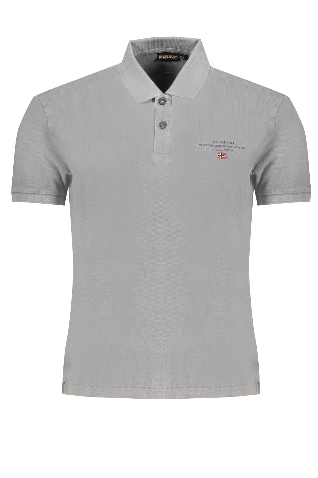 NAPAPIJRI POLO HOMME GRIS À MANCHES COURTES - NAPAPIJRI