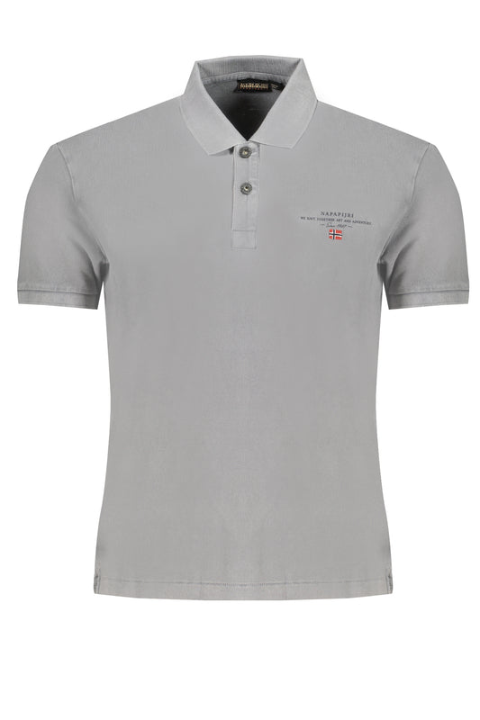 NAPAPIJRI POLO HOMME GRIS À MANCHES COURTES - NAPAPIJRI