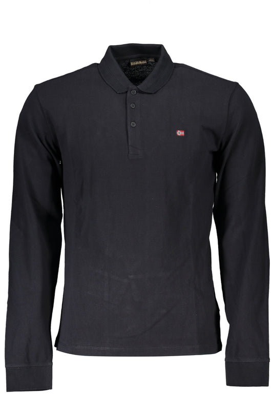 NAPAPIJRI POLO NOIR MANCHES LONGUES HOMME - NAPAPIJRI