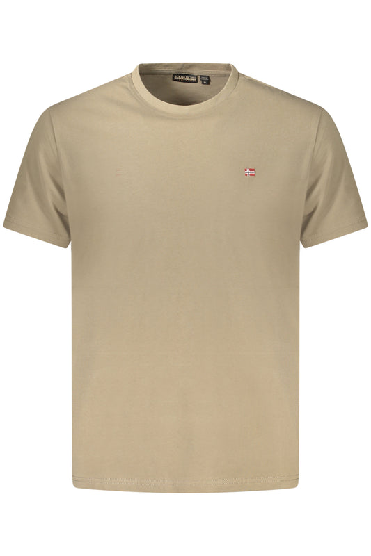 T-SHIRT À MANCHES COURTES POUR HOMME NAPAPIJRI, MARRON - NAPAPIJRI