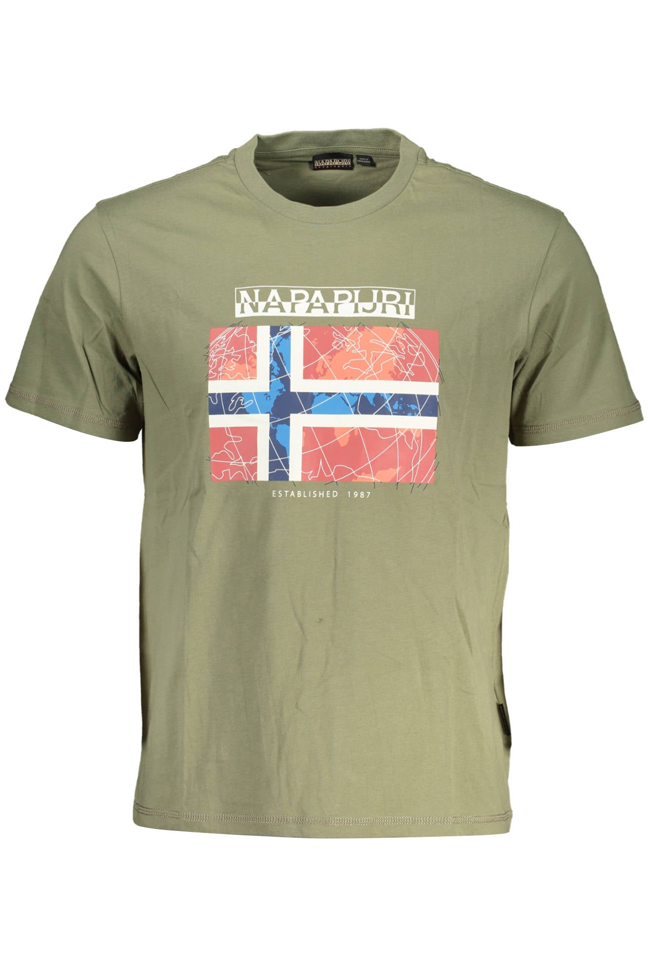 T-SHIRT À MANCHES COURTES HOMME NAPAPIJRI VERT - NAPAPIJRI