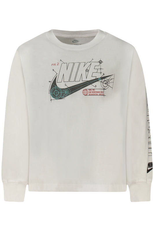 T-SHIRT À MANCHES LONGUES NIKE POUR ENFANT, BLANC - NIKE