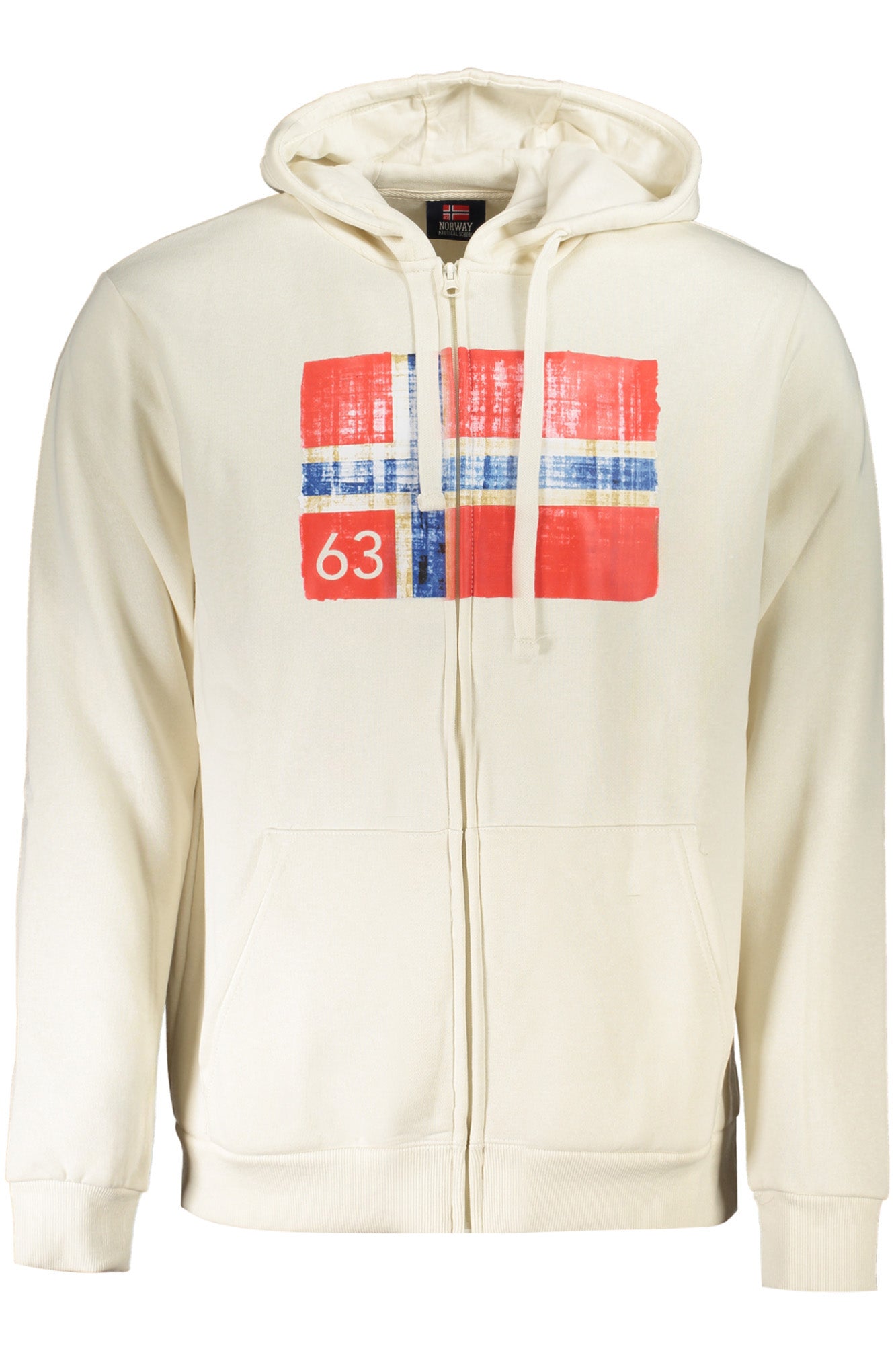 NORVÈGE 1963 SWEAT-SHIRT ZIPPÉ BLANC HOMME - NORWAY 1963