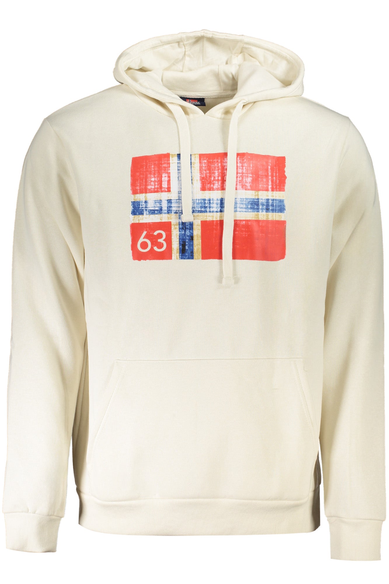 NORVÈGE 1963 SWEAT-SHIRT BLANC SANS FERMETURE ÉCLAIR POUR HOMMES - NORWAY 1963