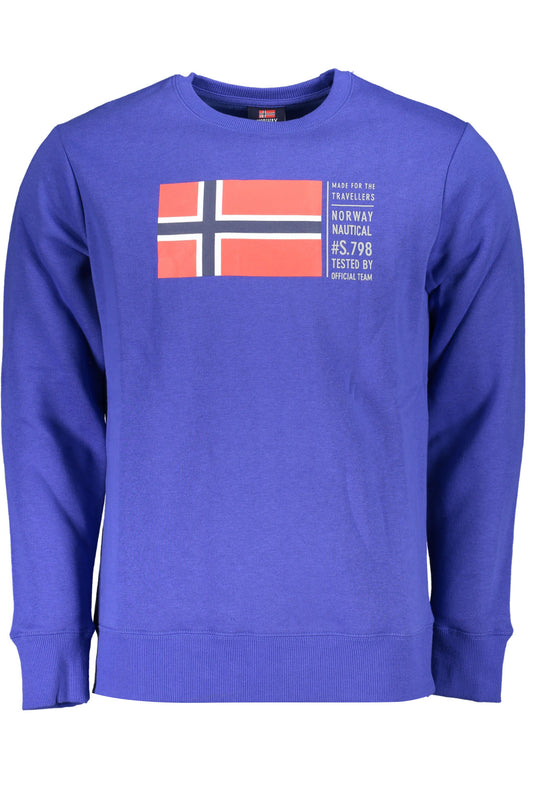SWEAT-SHIRT SANS FERMETURE ÉCLAIR BLEU POUR HOMMES NORVÈGE 1963 - NORWAY 1963