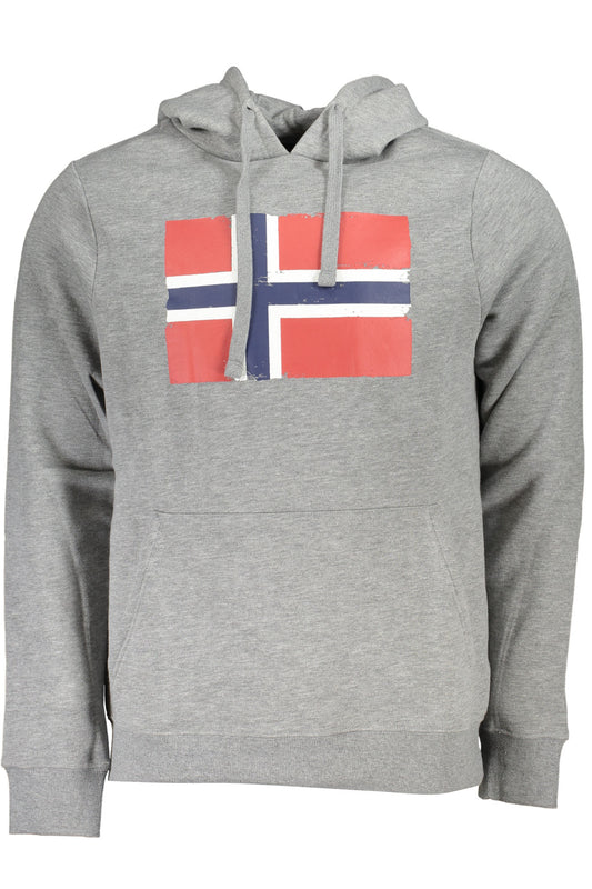 NORVÈGE 1963 SWEAT-SHIRT SANS FERMETURE ÉCLAIR GRIS POUR HOMMES - NORWAY 1963