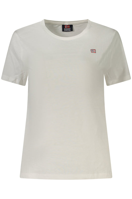 T-SHIRT FEMME À MANCHES COURTES NORVÈGE 1963 BLANC - NORWAY 1963