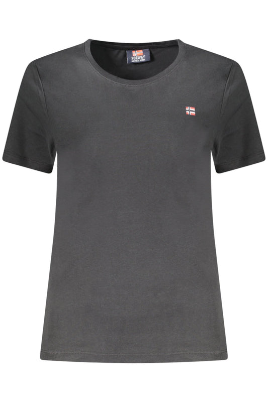 T-SHIRT FEMME MANCHES COURTES NORVÈGE 1963 NOIR - NORWAY 1963