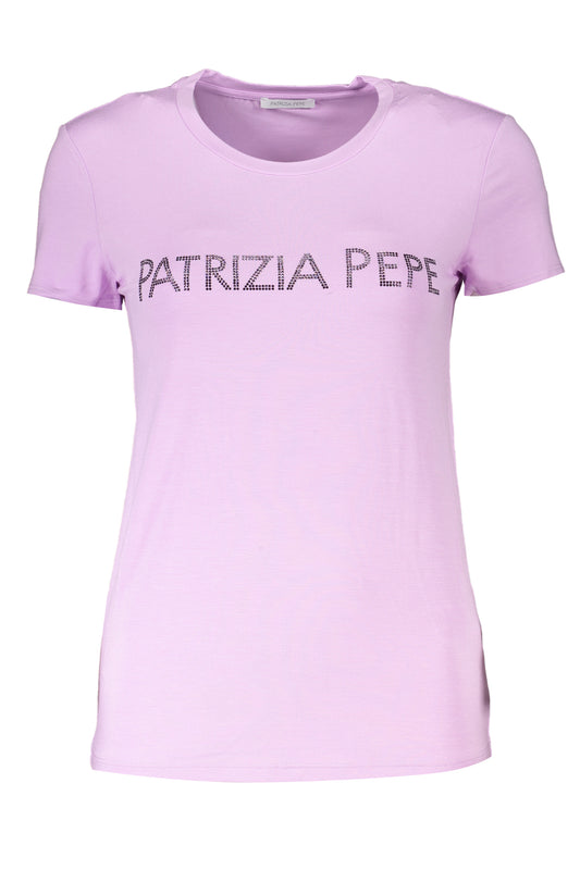 PATRIZIA PEPE T-SHIRT À MANCHES COURTES FEMME VIOLET - PATRIZIA PEPE