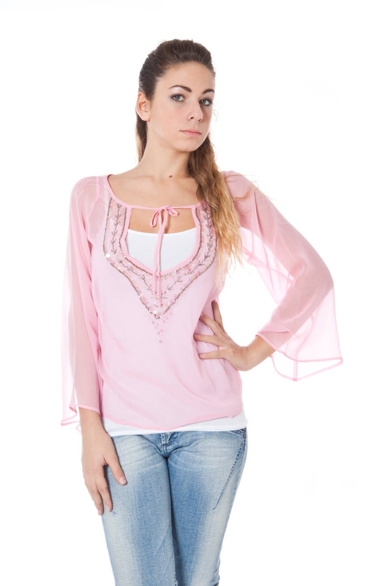 T-SHIRT PHARD À MANCHES LONGUES FEMME ROSE - PHARD