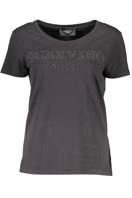 T-SHIRT MANCHES COURTES FEMME SCERVINO STREET NOIR - SCERVINO STREET