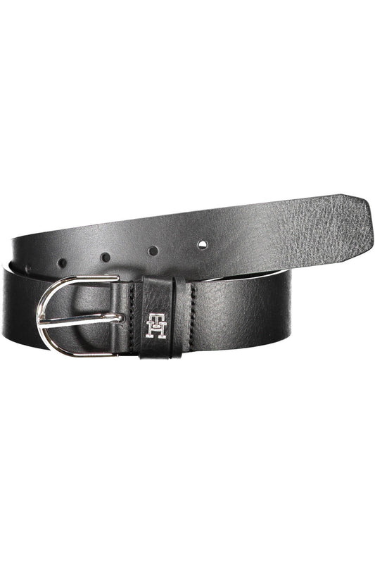 CEINTURE EN CUIR NOIR POUR FEMME TOMMY HILFIGER - TOMMY HILFIGER