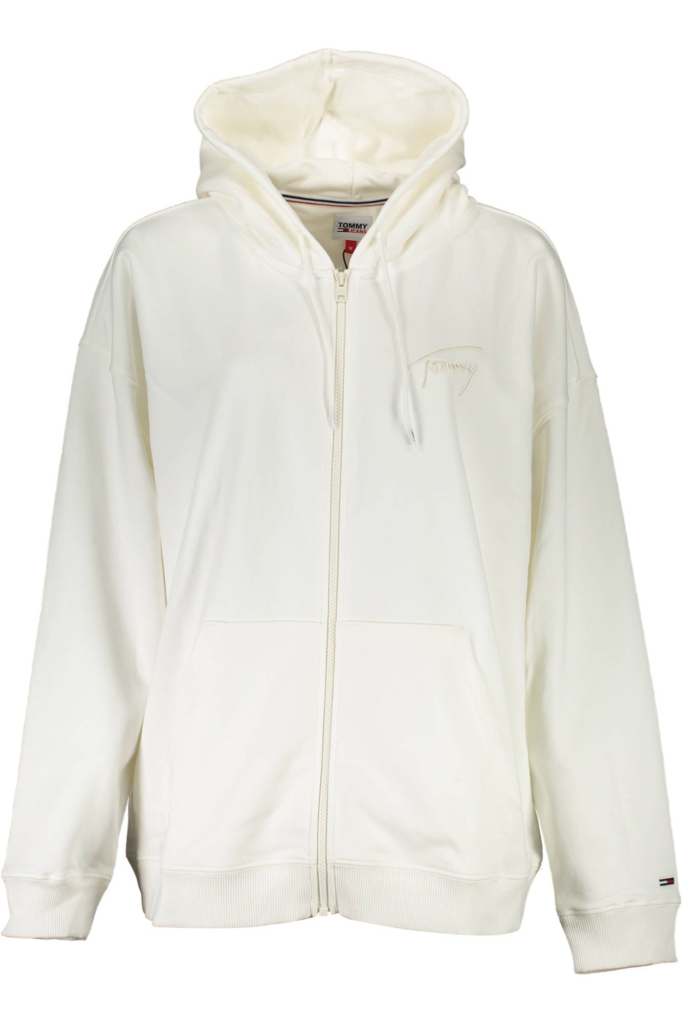TOMMY HILFIGER SWEAT AVEC ZIP FEMME BLANC - TOMMY HILFIGER