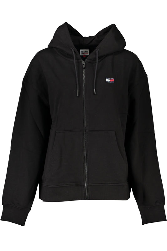SWEAT-SHIRT ZIPPÉ NOIR TOMMY HILFIGER FEMME - TOMMY HILFIGER