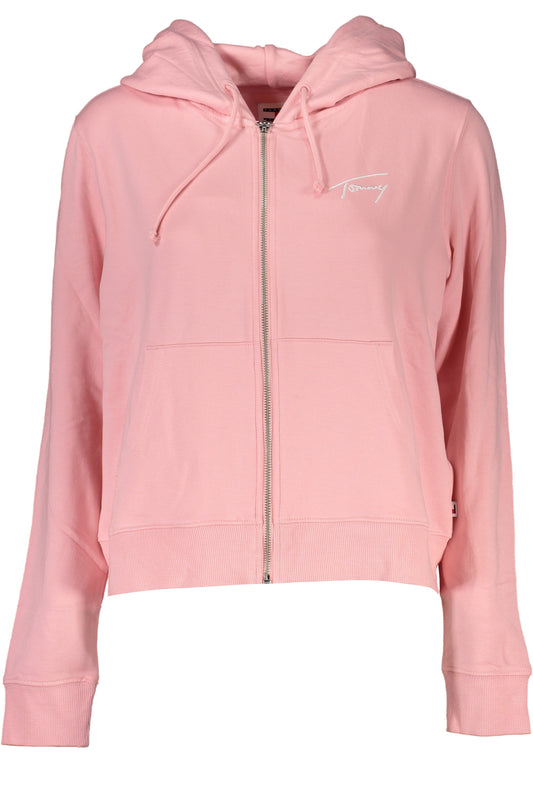 SWEAT-SHIRT ZIPPÉ ROSE TOMMY HILFIGER FEMME - TOMMY HILFIGER