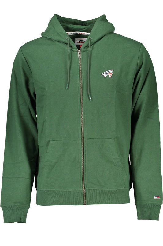 SWEAT-SHIRT ZIPPÉ VERT POUR HOMMES TOMMY HILFIGER - TOMMY HILFIGER