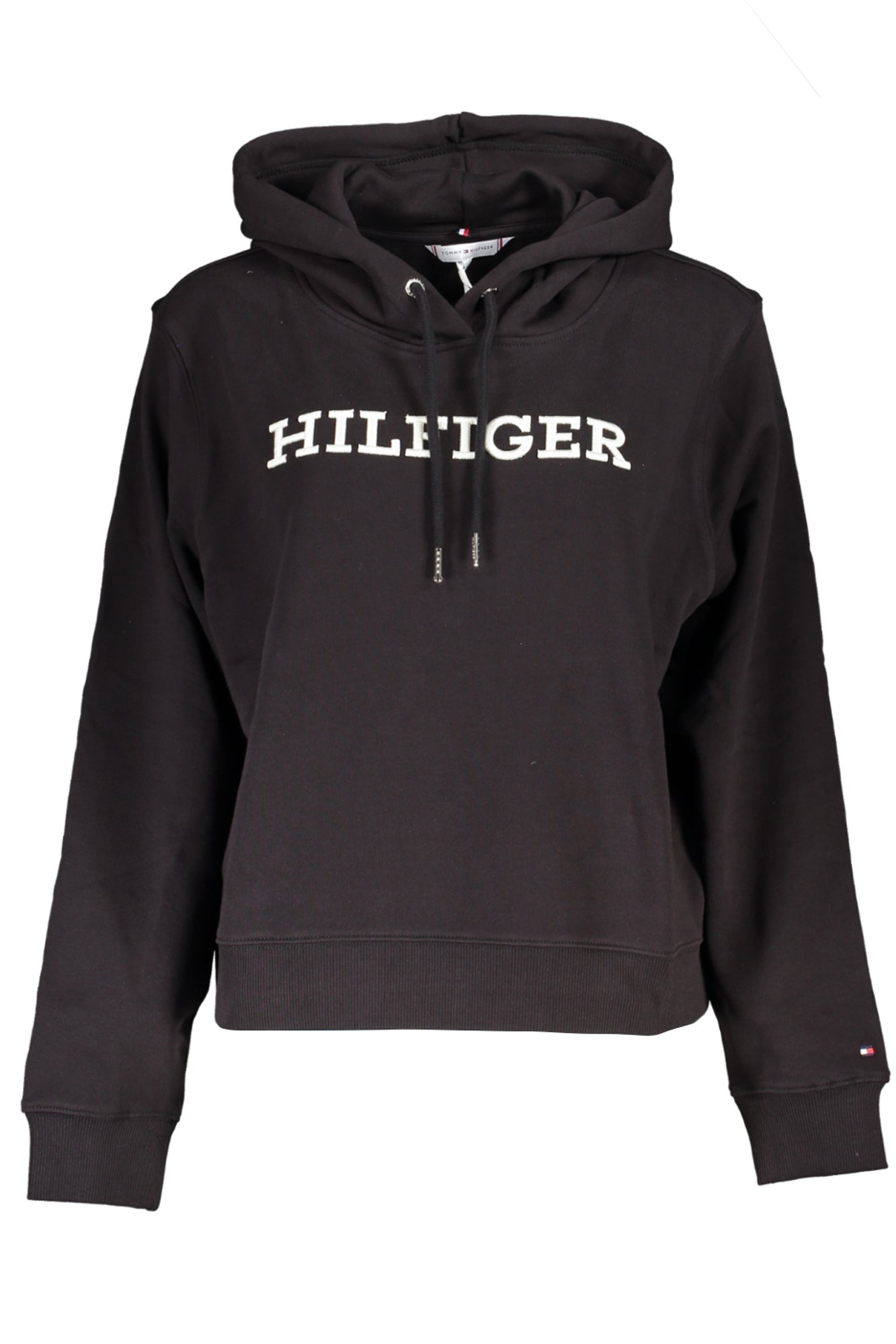 SWEAT-SHIRT SANS FERMETURE ÉCLAIR POUR FEMME TOMMY HILFIGER NOIR - TOMMY HILFIGER