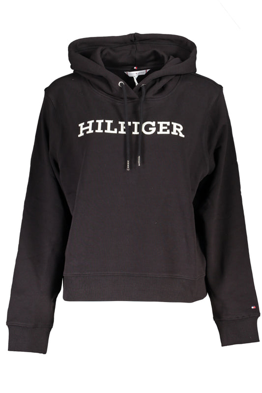 SWEAT-SHIRT SANS FERMETURE ÉCLAIR POUR FEMME TOMMY HILFIGER NOIR - TOMMY HILFIGER