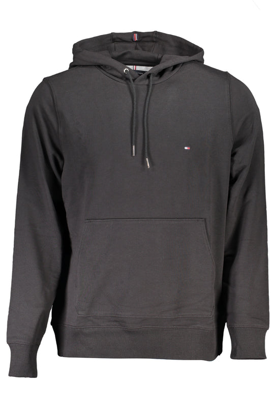 SWEAT-SHIRT SANS FERMETURE ÉCLAIR NOIR TOMMY HILFIGER POUR HOMMES - TOMMY HILFIGER