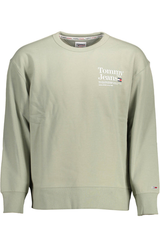 TOMMY HILFIGER SWEAT SANS ZIP HOMME VERT - TOMMY HILFIGER
