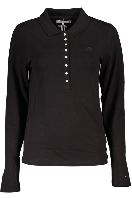 TOMMY HILFIGER POLO À MANCHES LONGUES FEMME NOIR - TOMMY HILFIGER