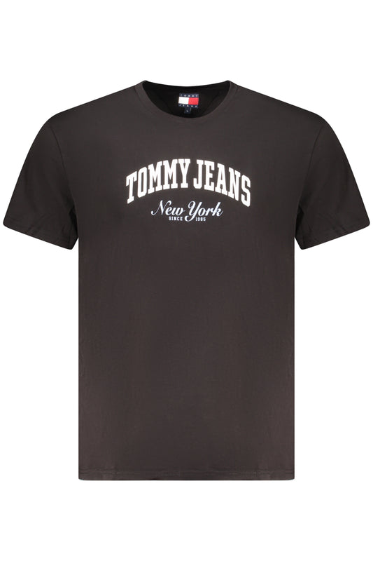 T-SHIRT À MANCHES COURTES POUR HOMMES TOMMY HILFIGER NOIR - TOMMY HILFIGER