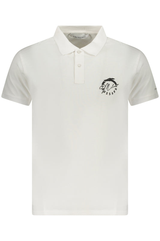 TRUSSARDI POLO MANCHES COURTES HOMME BLANC - TRUSSARDI